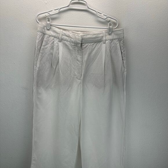 Aritzia The Effortless Pant CruiseLinen Wide Leg Linen pants White 14 - Picture 4 of 13